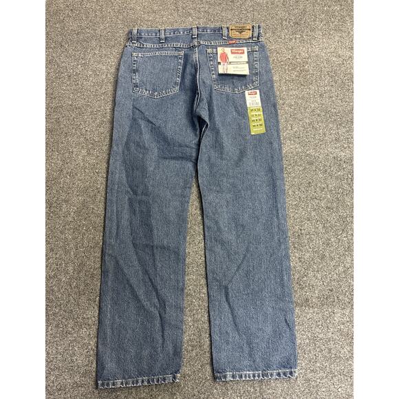 NWT Wrangler Five Star Premium Durable Cotton Relaxed Fit Jeans Men’s 35x32 - Picture 7 of 8
